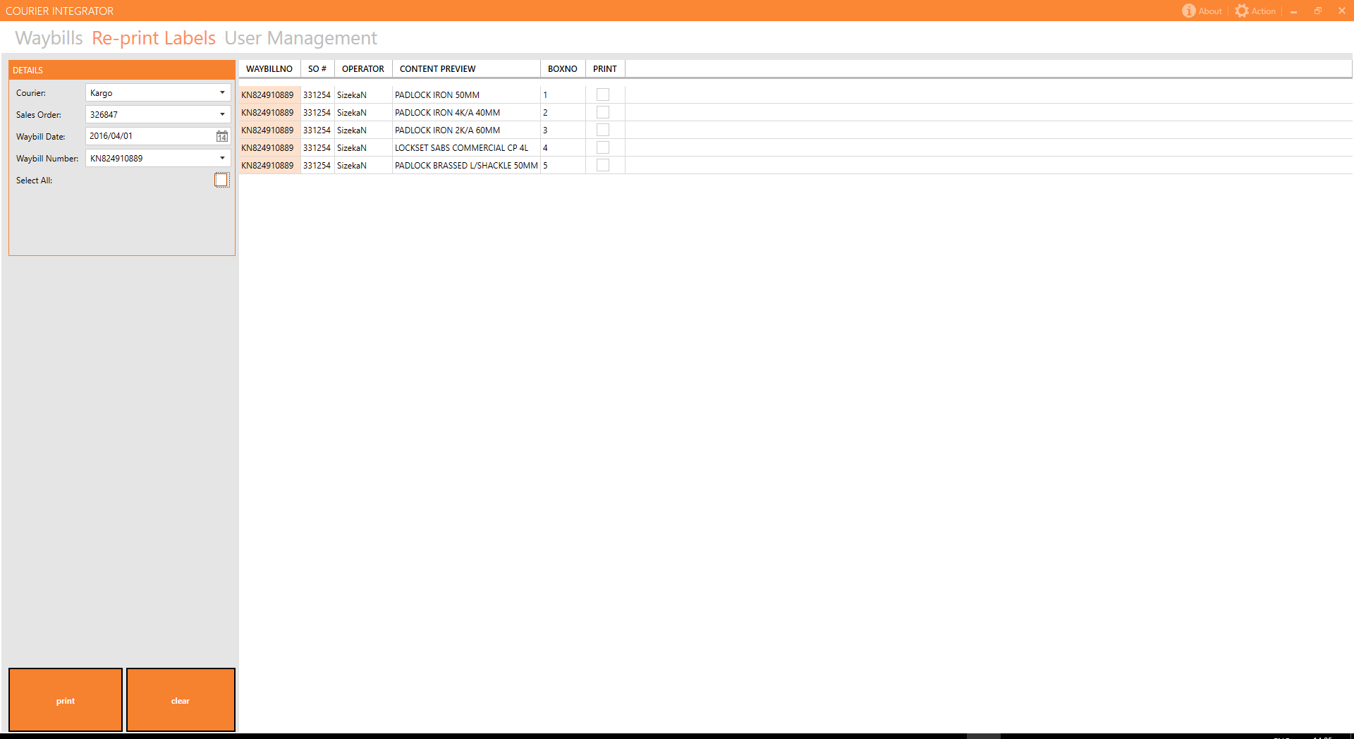 Courier Integrator screenshot 2